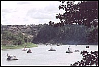 rafts headed downstream (46 kb)